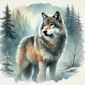 Canis lupus lupus (loup gris)