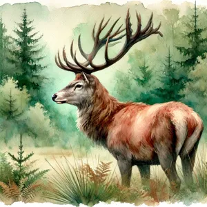 Cervus elaphus (cerf élaphe)