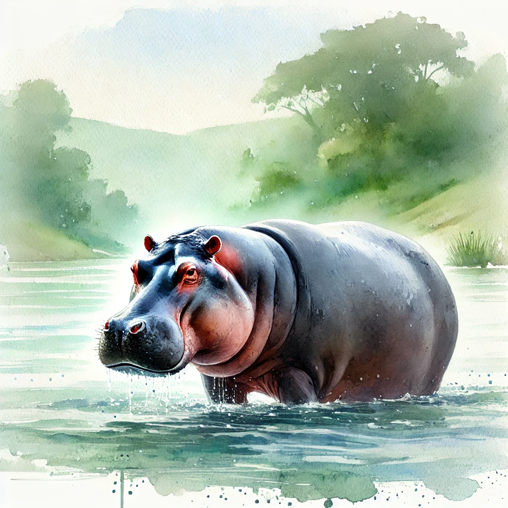 Hippopotamus amphibius (hippopotame)