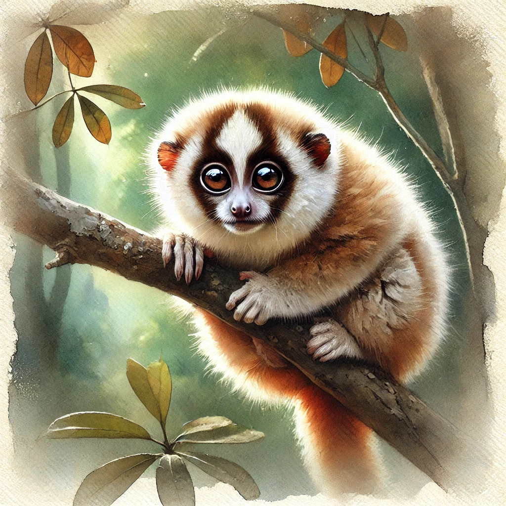 Nycticebus bancanus (loris lent de Bangka)