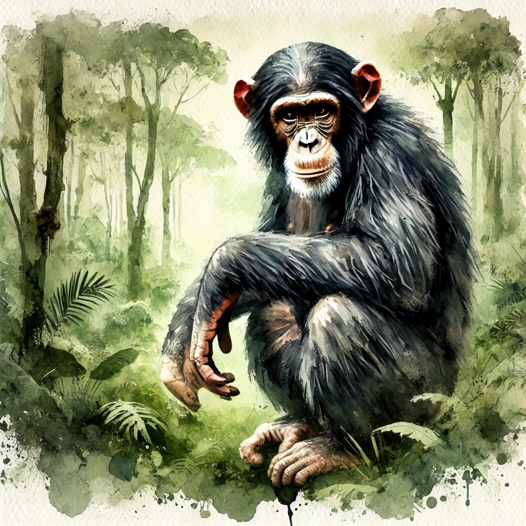 Pan troglodytes (chimpanzé)